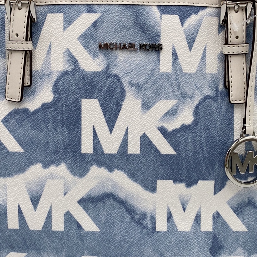 MICHAEL KORS MEDIUM SHIBORI PRINT LOGO TOTE BAG - Picture 14 of 16